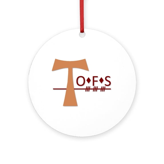 CafePress - OFS Secular Franciscan Order - Round Wood Ornament 4"