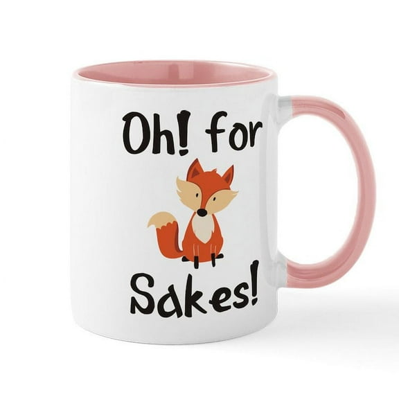 CafePress - OH! FOR FOX SAKES! Mugs - 11 oz Ceramic Mug - Novelty Coffee Tea Cup