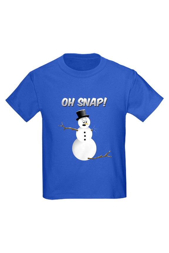 - OH SNAP! Snowman Kids Dark T Shirt - Dark T-Shirt Kids XS-XL