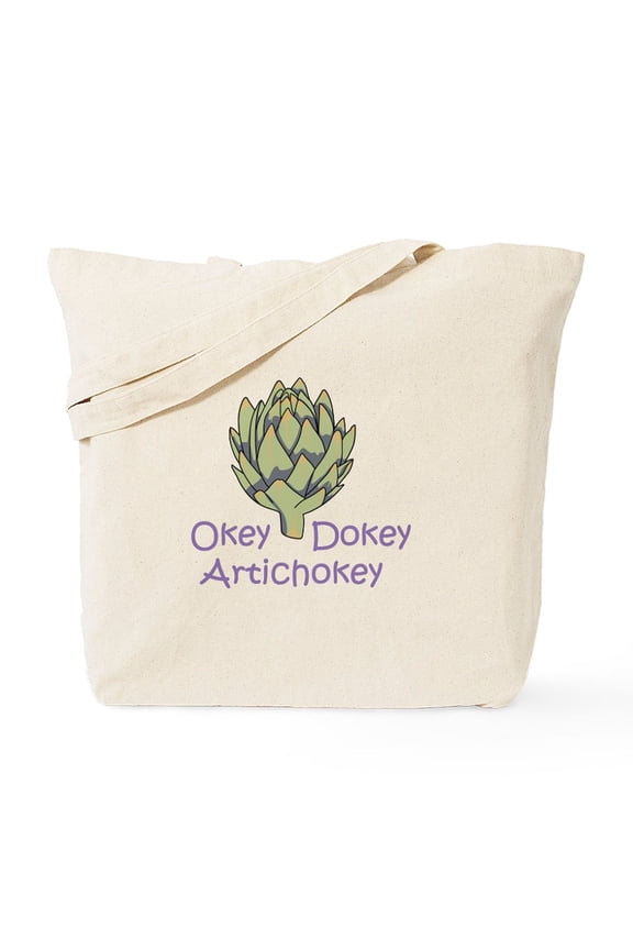 - OKEY DOKEY ARTICHOKEY Tote Bag - Unisex Canvas Tote Bag, Beige, 1-Piece