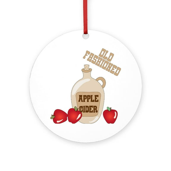 CafePress - OLD FASHIONED -  Round Wood Ornament 4"