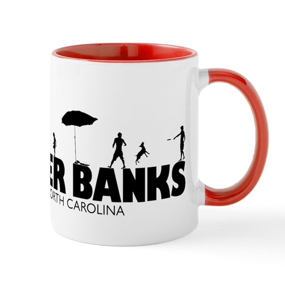 CafePress - OUTER BANKS Mug - 11 oz Ceramic Mug - Novelty Coffee Tea Cup