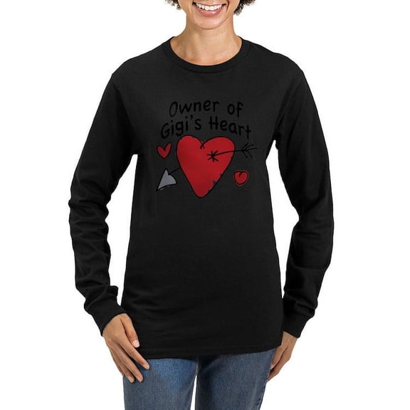 CafePress - OWNER OF GIGI's HEART Women's Long Sleeve Dark T S - Women's Long Sleeve Graphic Tee Casual Fit