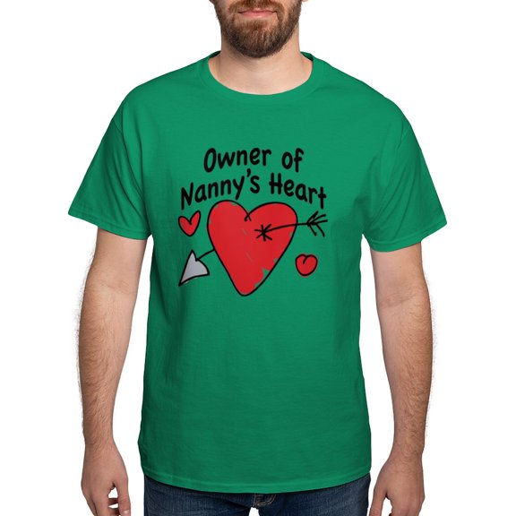 CafePress - OWNER OF NANNY's HEART Dark T Shirt - Men's Classic Graphic Cotton T-Shirt