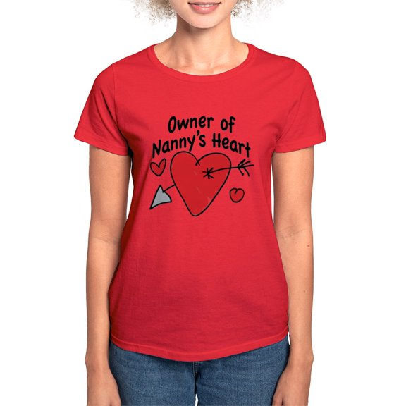 CafePress - OWNER OF NANNY's HEART Women's Dark T Shirt - Women's Traditional Fit Dark T-Shirt