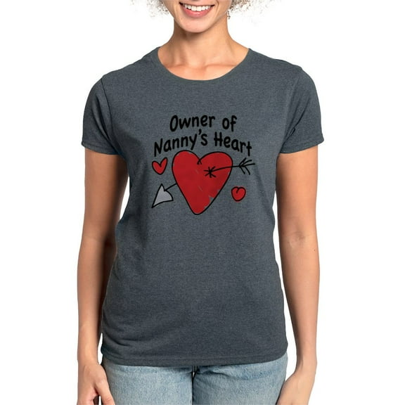 CafePress - OWNER OF NANNY's HEART Women's Dark T Shirt - Women's Traditional Fit Dark T-Shirt