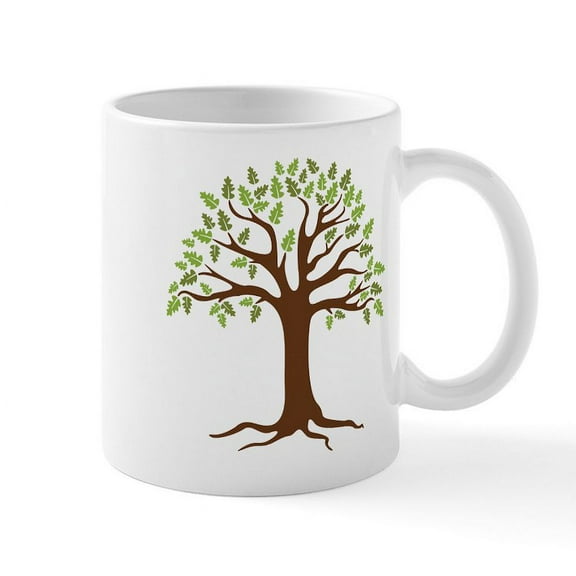 CafePress - Oak Tree Mugs - 11 oz Ceramic Mug - Novelty Coffee Tea Cup