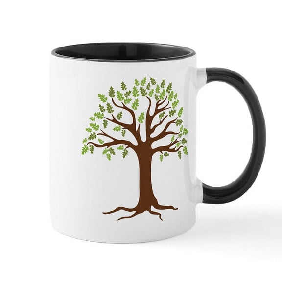 CafePress - Oak Tree Mugs - 11 oz Ceramic Mug - Novelty Coffee Tea Cup