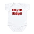 thumbnail image 1 of CafePress - Obey The Badger Infant Bodysuit - Baby Light Bodysuit, Size Newborn - 24 Months, 1 of 4