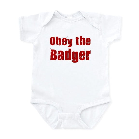 CafePress - Obey The Badger Infant Bodysuit - Baby Light Bodysuit, Size Newborn - 24 Months