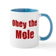 thumbnail image 1 of CafePress - Obey The Mole Mug - 11 oz Ceramic Mug - Novelty Coffee Tea Cup, 1 of 4