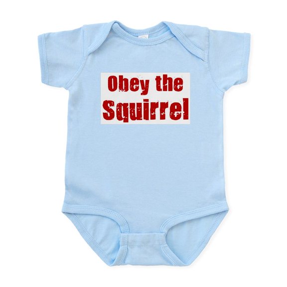 CafePress - Obey The Squirrel Infant Bodysuit - Baby Light Bodysuit, Size Newborn - 24 Months