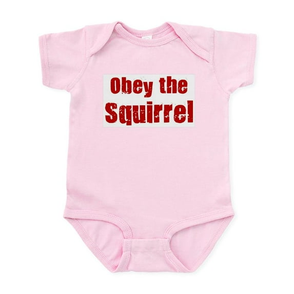CafePress - Obey The Squirrel Infant Bodysuit - Baby Light Bodysuit, Size Newborn - 24 Months