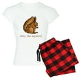 thumbnail image 1 of CafePress - Obey The Squirrel Women's Light Pajamas - Women's Short Sleeve Print T-Shirt and Pants Light Cotton Pajama Set, 1 of 7