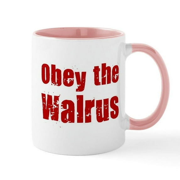 CafePress - Obey The Walrus Mug - 11 oz Ceramic Mug - Novelty Coffee Tea Cup