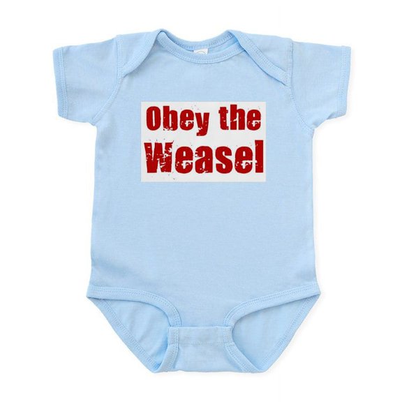 CafePress - Obey The Weasel Infant Bodysuit - Baby Light Bodysuit, Size Newborn - 24 Months