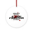 thumbnail image 1 of CafePress - Oboist Cage Fighter By Night -  Round Wood Ornament 4", 1 of 2