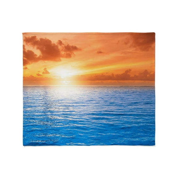 CafePress - Ocean Sunset Throw Blanket - Soft Fleece Throw Blanket, 50"x60" for All Ages