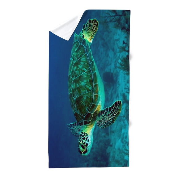 CafePress - Ocean Turtle - Large Beach Towel, Soft 30"x60" Towel with Unique Design