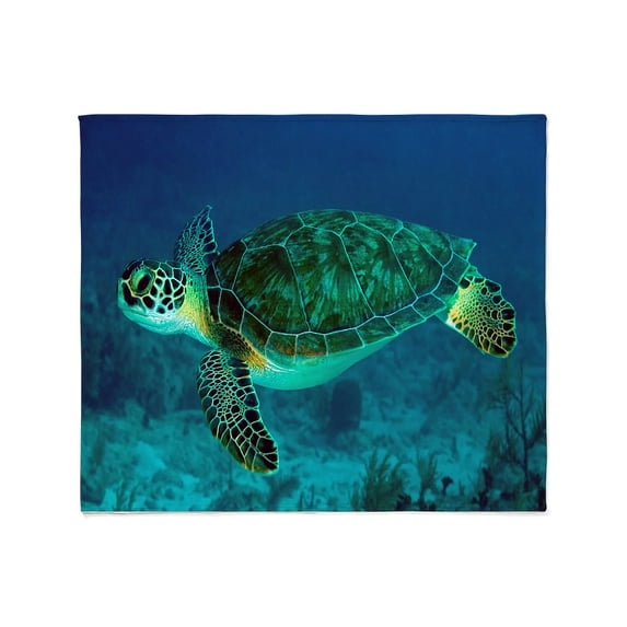 CafePress - Ocean Turtle Throw Blanket - Soft Fleece Throw Blanket, 50"x60" for All Ages