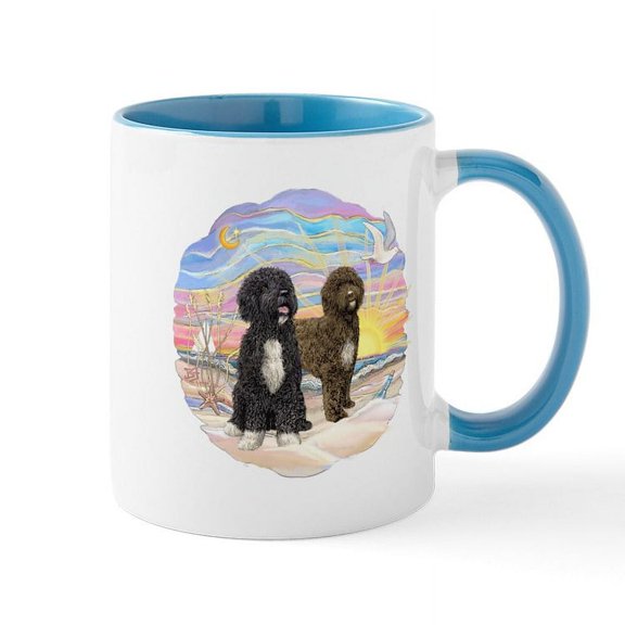 CafePress - Oceansunrise 2PWD Brn+Blk Mug - 11 oz Ceramic Mug - Novelty Coffee Tea Cup