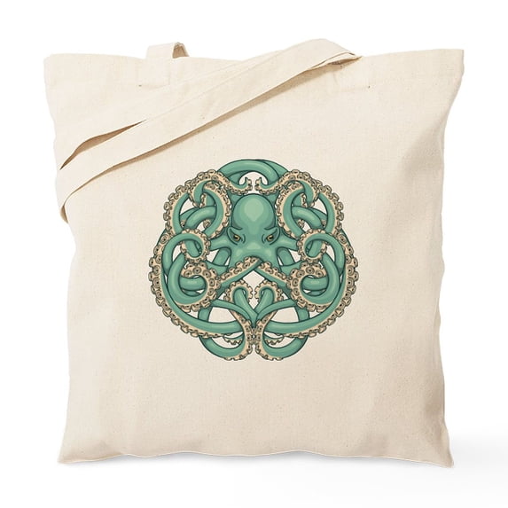 CafePress - Octopus Emblem Tote Bag - Unisex Canvas Tote Bag, Beige, 1-Piece