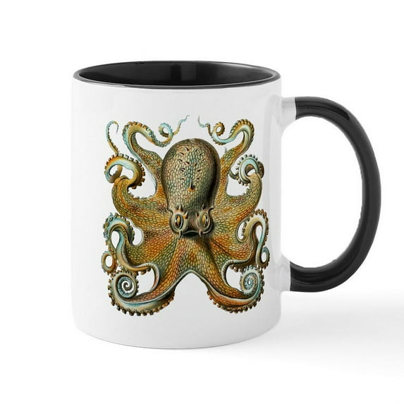 CafePress - Octopus Mug - 11 oz Ceramic Mug - Novelty Coffee Tea Cup