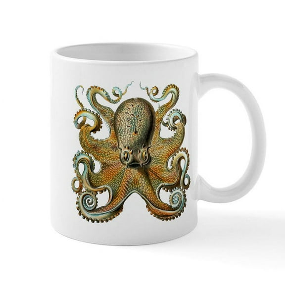 CafePress - Octopus Mug - 11 oz Ceramic Mug - Novelty Coffee Tea Cup