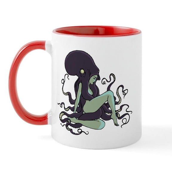 CafePress - Octopus Nymph Mug - 11 oz Ceramic Mug - Novelty Coffee Tea Cup