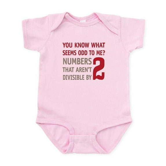 CafePress - Odd Even Numbers Infant Bodysuit - Baby Light Bodysuit, Size Newborn - 24 Months