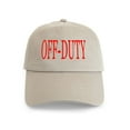 thumbnail image 1 of CafePress - Off Duty (Red) Cap - Adjustable 100% Brushed Unisex Casual Cotton Baseball Cap, Beige, 1, 1 of 2