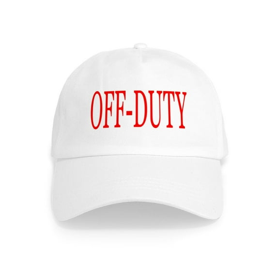 CafePress - Off Duty (Red) Cap - Adjustable 100% Brushed Unisex Casual Cotton Baseball Cap, Beige, 1