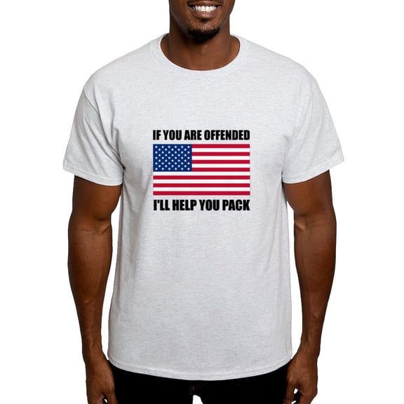 CafePress - Offended USA Flag Help Pack T Shirt - Men's Classic Graphic T-Shirt