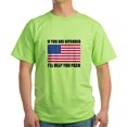 thumbnail image 1 of CafePress - Offended USA Flag Help Pack T Shirt - Light T-Shirt - CP, 1 of 4