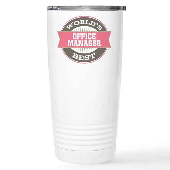 CafePress - Office Manager Gift Mugs - Insulated Stainless Steel Travel Tumbler 20 oz.