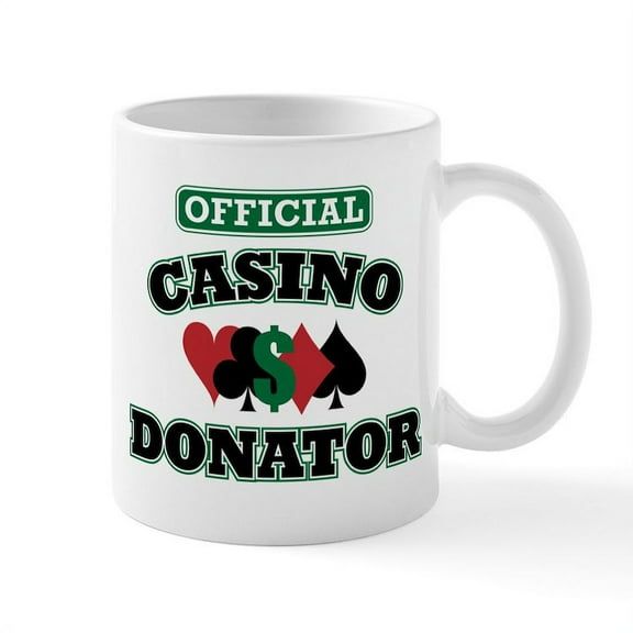CafePress - Official Casino Donator Mug - 11 oz Ceramic Mug - Novelty Coffee Tea Cup