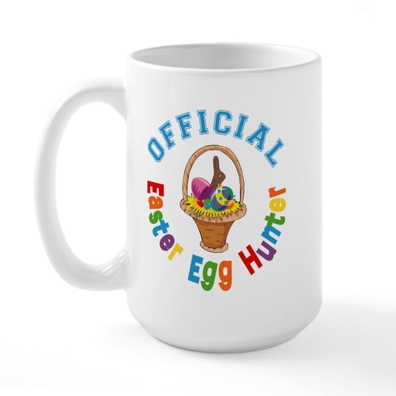 CafePress - Official Easter Egg Hunter Large Mug - 15 oz Ceramic Large White Novelty Mug
