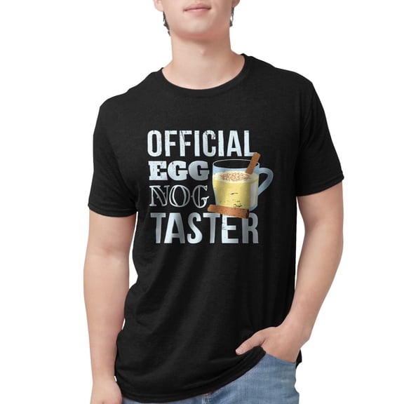 CafePress - Official Egg Nog Taster Distressed Chris T Shirt - Mens Tri-blend T-Shirt