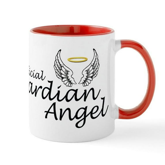 CafePress - Official Guardian Angel Mugs - 11 oz Ceramic Mug - Novelty Coffee Tea Cup