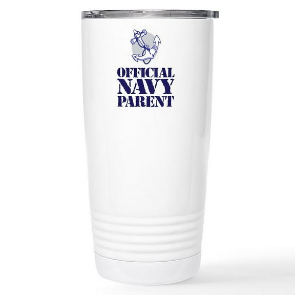 CafePress - Official Navy Parent Stainless Steel Travel Mug - Insulated Stainless Steel Travel Tumbler 20 oz.
