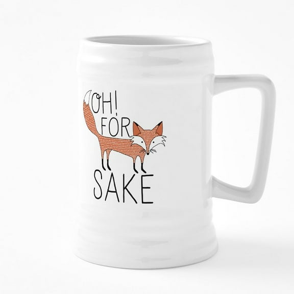 CafePress - Oh! For Fox Sake - 25 Ounce Ceramic White Beer Stein Mug