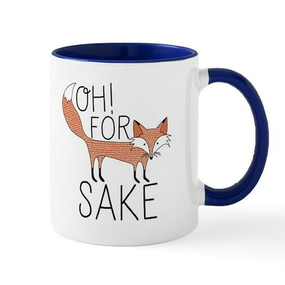 CafePress - Oh! For Fox Sake Ceramic Mug - 11 oz Ceramic Mug - Novelty Coffee Tea Cup