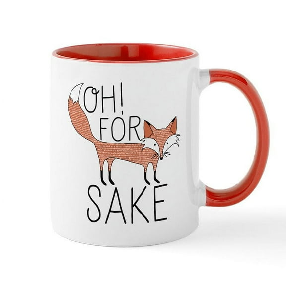 CafePress - Oh! For Fox Sake Mugs - 11 oz Ceramic Mug - Novelty Coffee Tea Cup