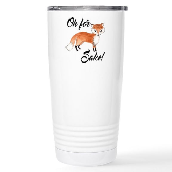 CafePress - Oh For Fox Sake Travel Mug - Insulated Stainless Steel Travel Tumbler 20 oz.