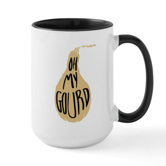 CafePress - Oh My Gourd - 15 oz Ceramic Large White Novelty Mug