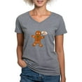 thumbnail image 1 of CafePress - Oh Snap Gingerbread Ma Women's V Neck Dark T Shirt - Women's V-Neck Dark T-Shirt, 1 of 4