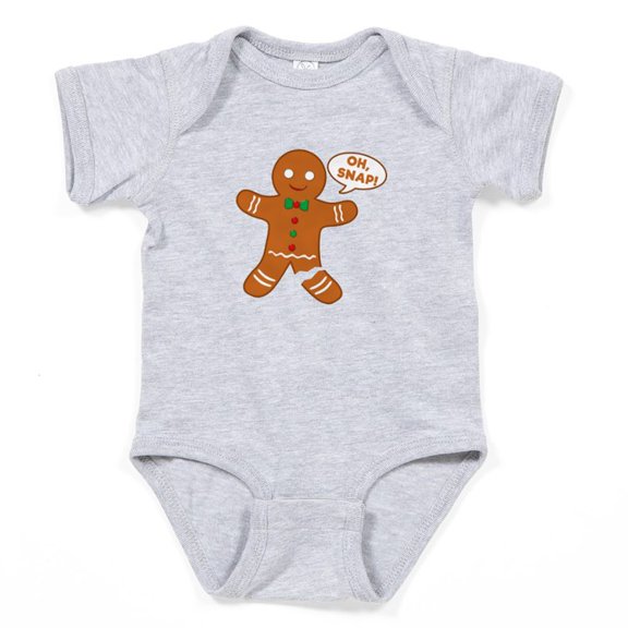 CafePress - Oh Snap Gingerbread Man - Cute Infant Bodysuit Baby Romper - Size Newborn - 24 Months