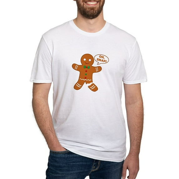 CafePress - Oh Snap Gingerbread Man Fitted T Shirt - Fitted T-Shirt, Vintage Fit Soft Cotton Tee