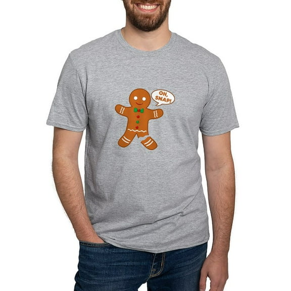 CafePress - Oh Snap Gingerbread Man Fitted T Shirt - Fitted T-Shirt, Vintage Fit Soft Cotton Tee