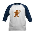 thumbnail image 1 of CafePress - Oh Snap Gingerbread Man Kids Baseball Tee - Kids Cotton Baseball Jersey, 3/4 Sleeve Shirt, 1 of 4